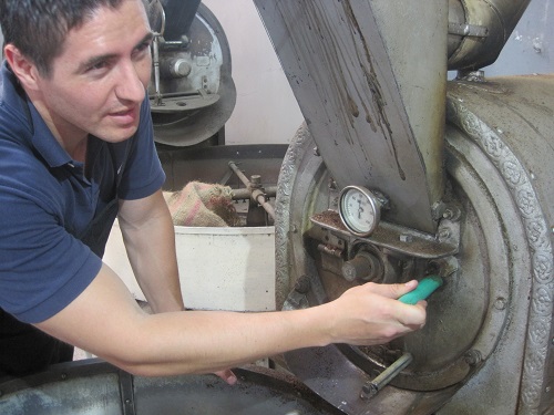 Roasting coffee requires that the roaster checks the temperature, smells the roasting coffee, and listens for first and second crack.